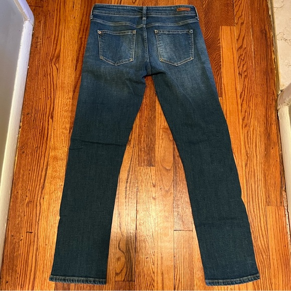 Anthropologie Jeans Pilcro Tapestry Patches Slim Boyfriend Jeans Sz 26 - Picture 2 of 7